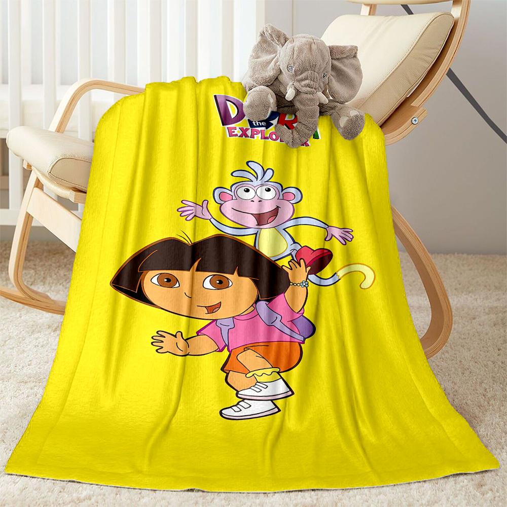 Dora Explorer Blanket Soft Warm Cozy Perfect for Bed Chair Picnics All-Season Use Modern Style Gifts For Family Or Friends
