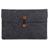 Flux Horizontal Felt Button MacBook Laptop Pouch Deep Gray