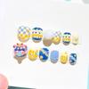 12 шт. детские мультяшные наклейки для дизайна ногтей, милые цветочные девушки с сердечным узором, стразы, наклейки для ногтей, самоклеящиеся накладные ногти, художественное украшение «сделай сам»