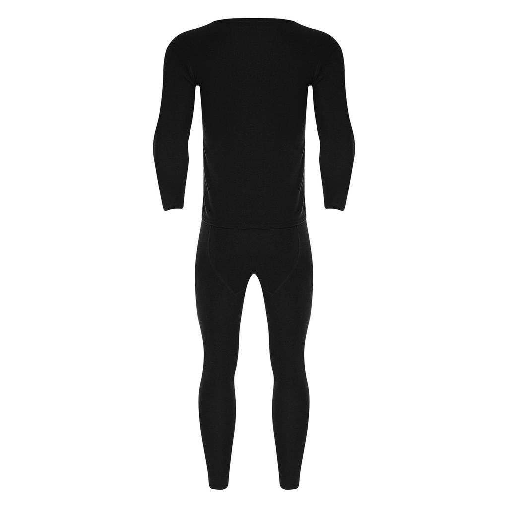 Мужское термобелье с длинным рукавом, круглым вырезом, теплый базовый слой, мягкие дышащие топы и низ, комплект для холодной зимней погоды