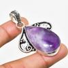 Sage Amethyst Gemstone Handmade 925 Silver Plated Jewelry Pendant 2.00"