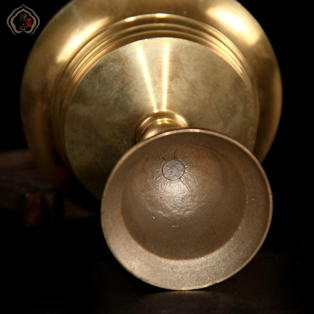 Golden Candle Holders Copper Long Lamp Candlestick Universal Candle Cup  Festival Ornament
