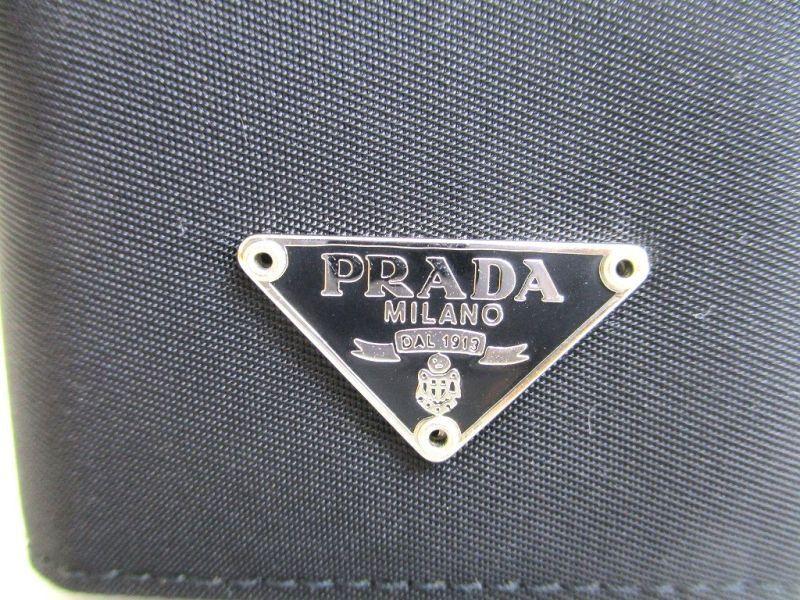 Оригинальный PRADA Черный Нейлон и Кожа 6 Карманов Чехол для Ключей #9915 Открытая коробка