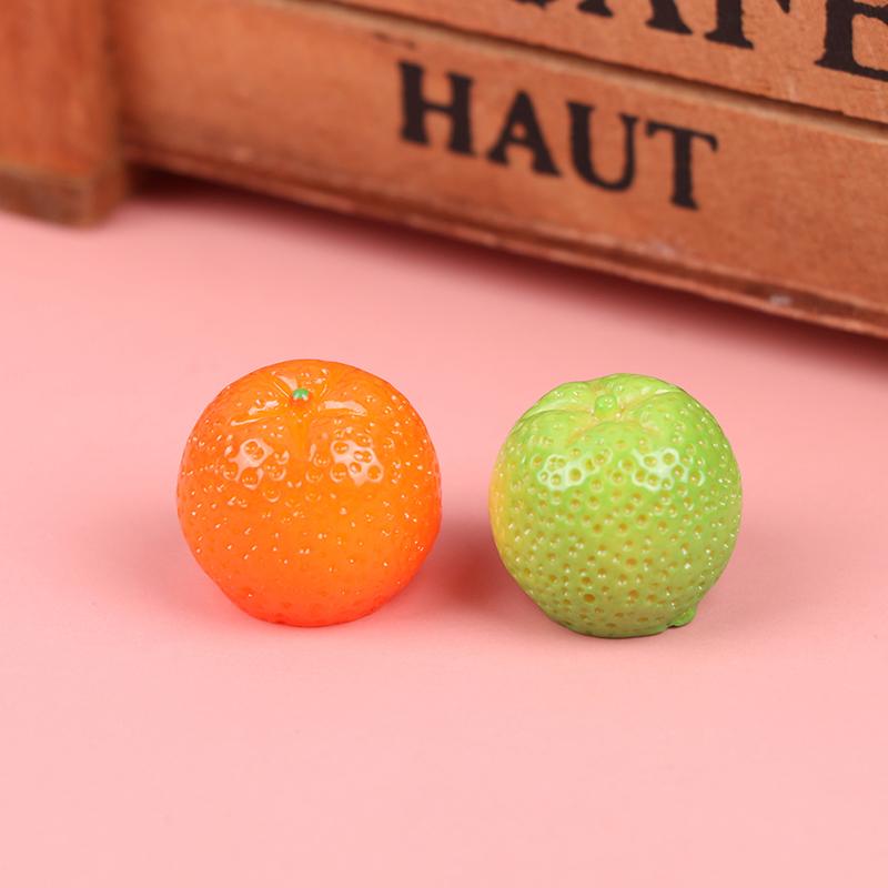 10Pcs Resin Mixed Artificial Orange Fruits Miniature Doll House Accessories