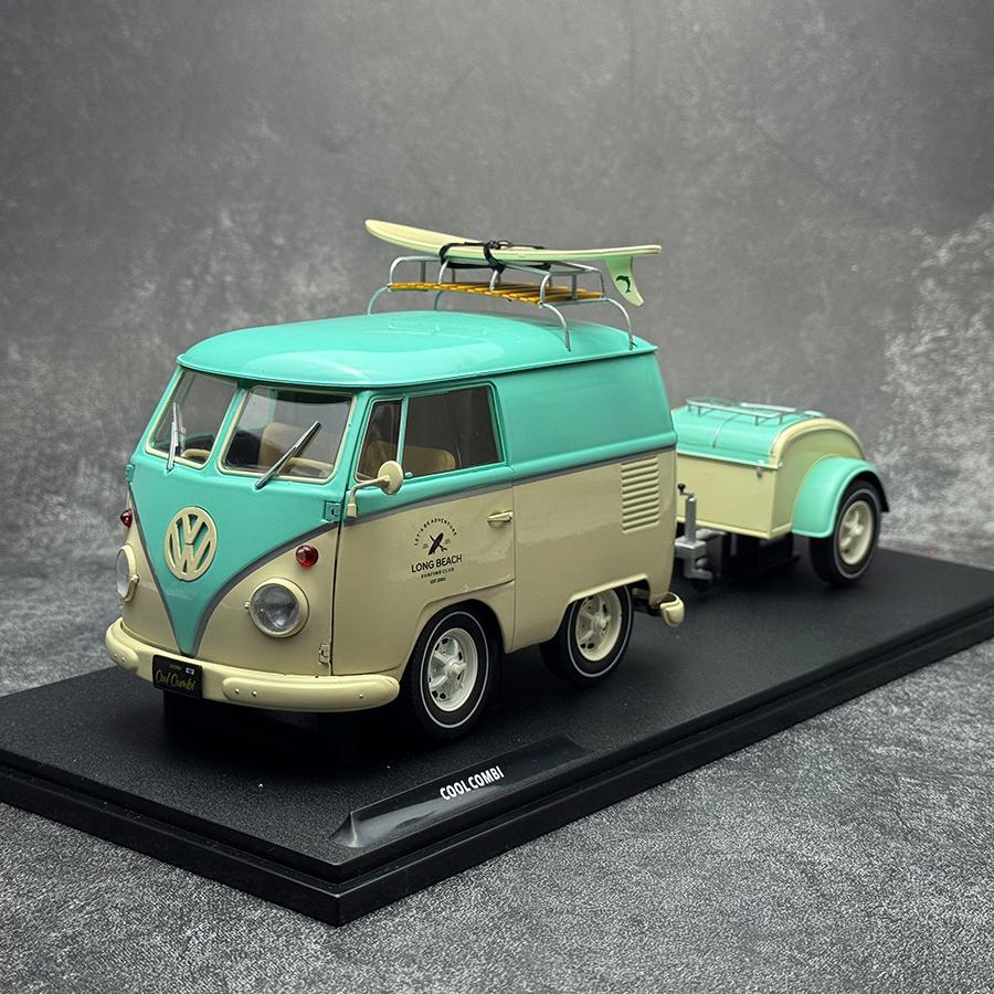 TCFJN1 Solido model diecast model 1/18 Kool Kombi Bus Van VW T1 Alloy Car Model static display holiday gift