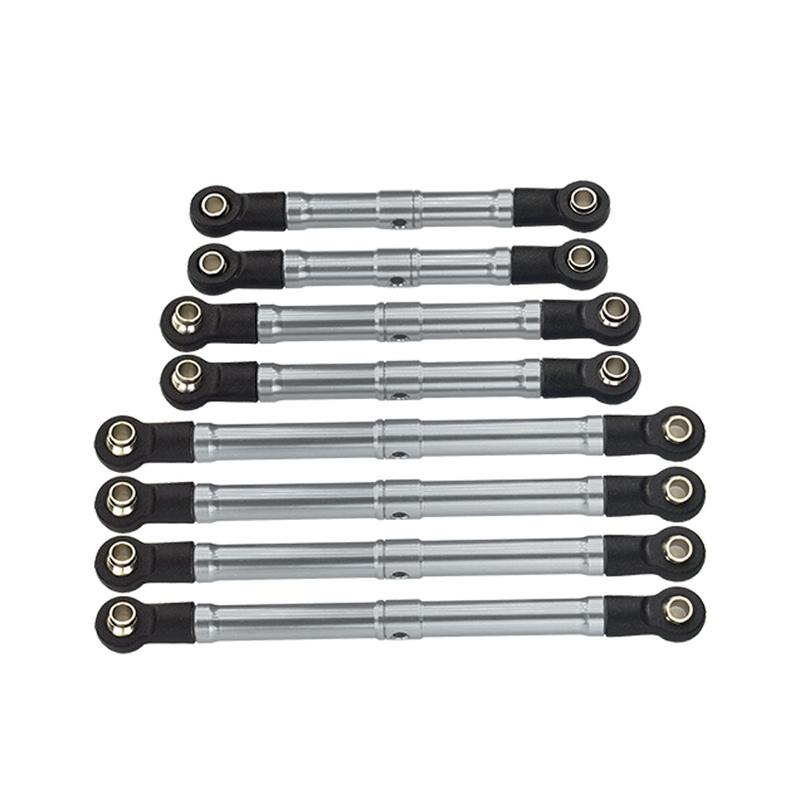 GPM Metal Alloy Adjustable Full Set Tie Rod Links 9742R+9749 for Traxxas 1/18 TRX4M TRX-4M Defender Bronco RC Crawler Car