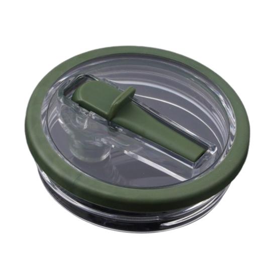40oz Tumbler Flip Straw Lid Replacement Leak-Proof Splash Resistant Cover for Cup BPA-Free Reusable Glass Lid with Folding Straw