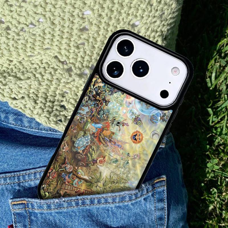 Hippie Trippy Psychedelic Message Abstract phone case cover Compatible with for IPhone 17air 16e 15 14 13 12 11Pro Max 17 Air