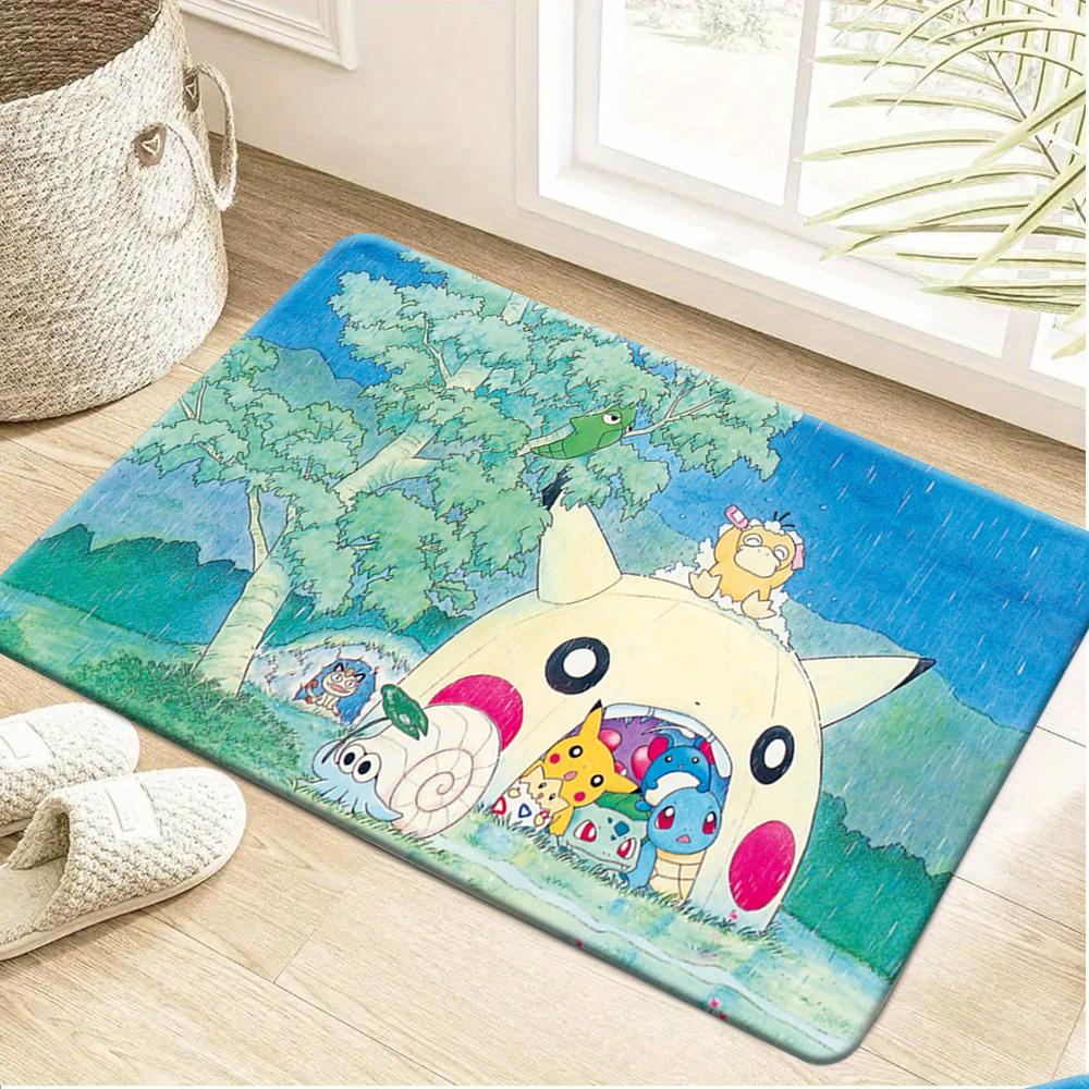 Pokemon Ash & Pikachu Thunderbolt Print Non-Slip Floor Mat Doormat