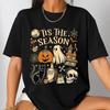 Women's Vintage-style Halloween Print T-shirts, Casual Fashion, Urban Wear, High Quality, Retro Y2K Style, with Round Neck an