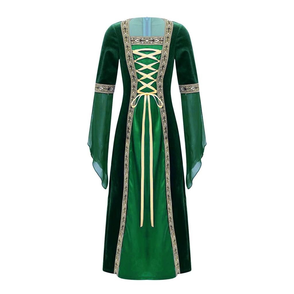 Средневековый костюм принцессы для девочек, вечерние в стиле Ренессанс, винтажное платье макси, бальное платье, наряд на Хэллоуин