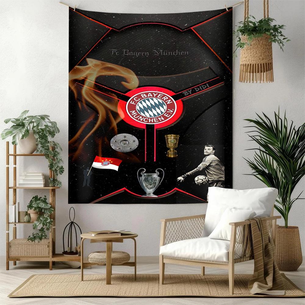 Bayern Munich Wall Decor Tapestry Art For Pet Memorial Birthdaywedding Party Backdrop Family Gift