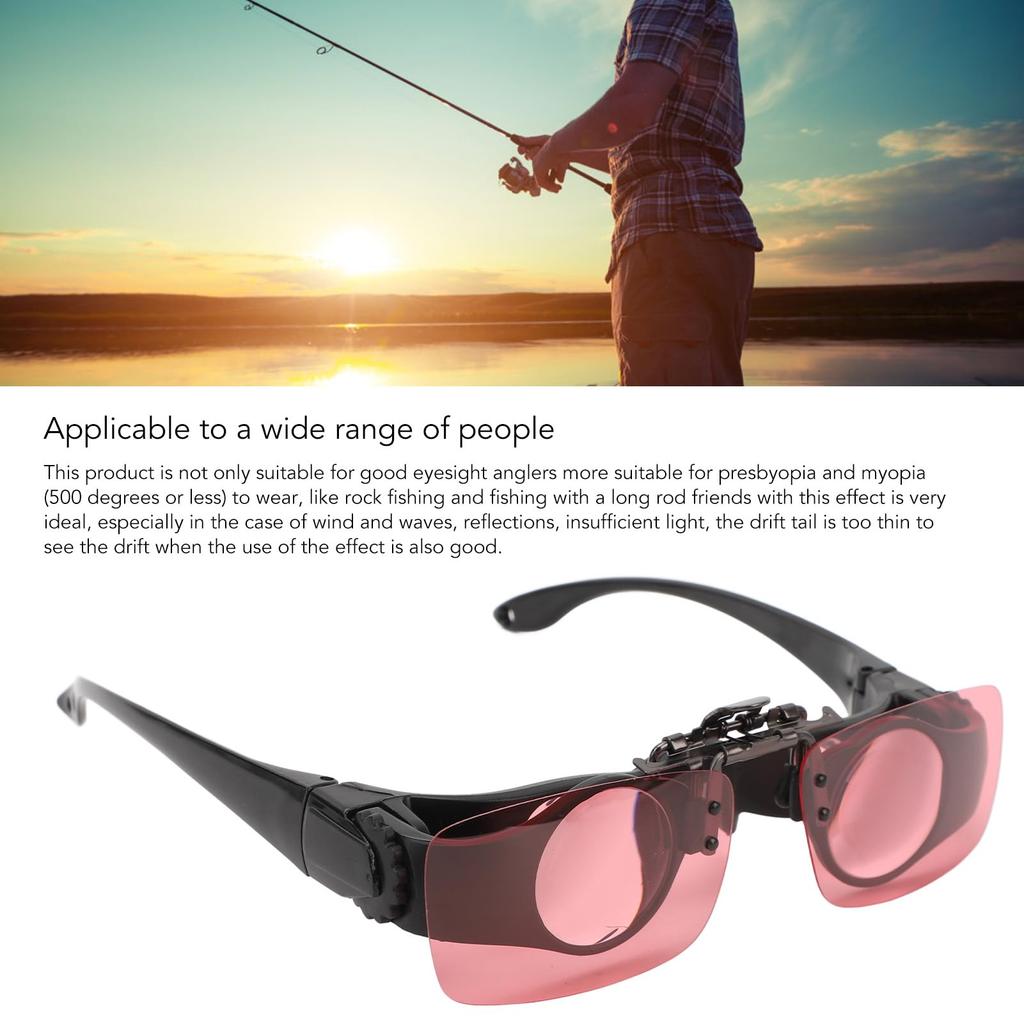 Fishing 8x CPL HD wide nose bridge ergonomic includes carrying binoculars, magnification, hands-free adjustable, triple-color filter, lens, 85°