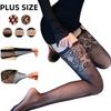 High Waist Sexy Tights Fishnet Black Stockings Open Crotchless Body Tight High Large Plus Size Pantyhose for Oversized Women