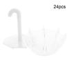 24 шт. Инновационная пластиковая коробка для конфет в форме зонтика, контейнер для свадьбы, детского дня рождения, белый