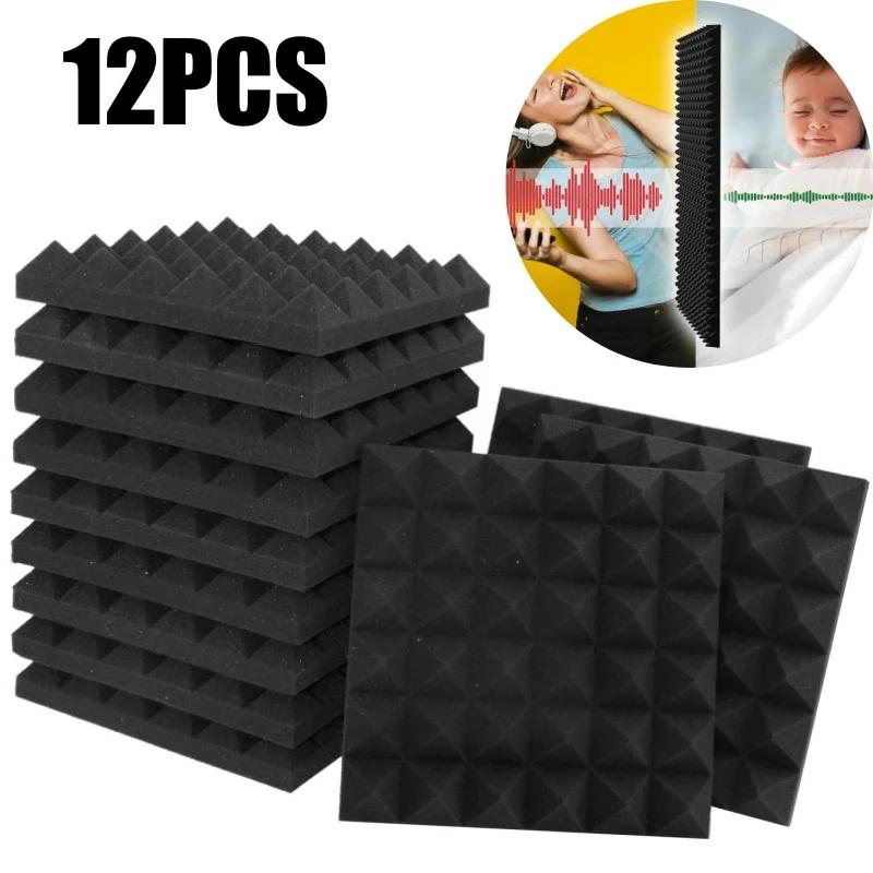 Звукопоглощающая пена 30x30 см 12-36 шт. Акустические пенопанели Звукоизоляция стен Студийная акустическая обработка Звукопоглощающий материал
