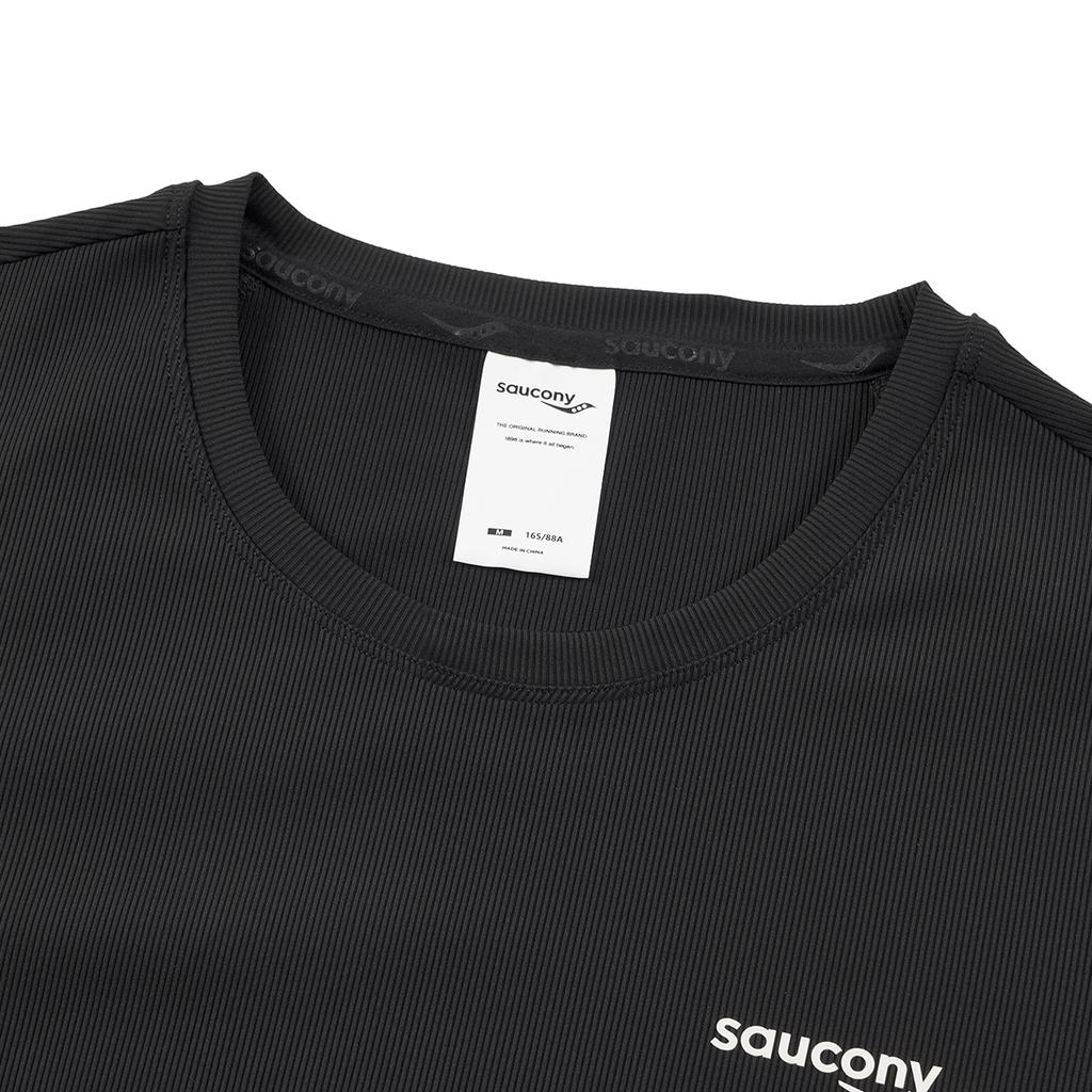 SAUCONY Серия Городской Стиль Мода Простой Пуловер с Круглым Вырезом Футболка с Коротким Рукавом Женские Топы Черный SA1259ST05L-BK001