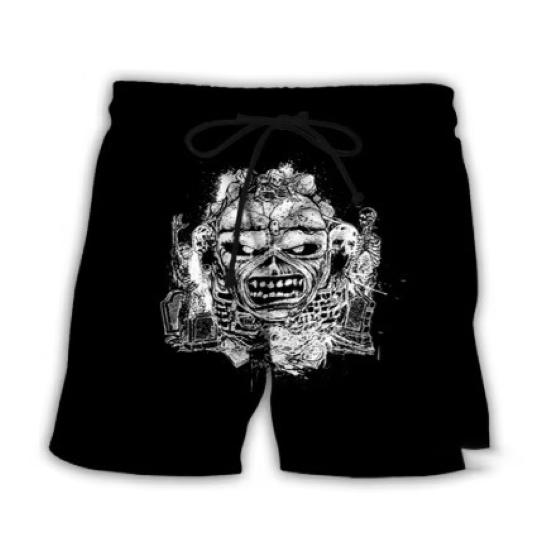 Retro Vintage Ghost Horror Skull Skeleton Gothic Boxing Muay Thai Kickboxing Shorts 3D Print Training Unisex Men Women Fitness Gym Sport Workout