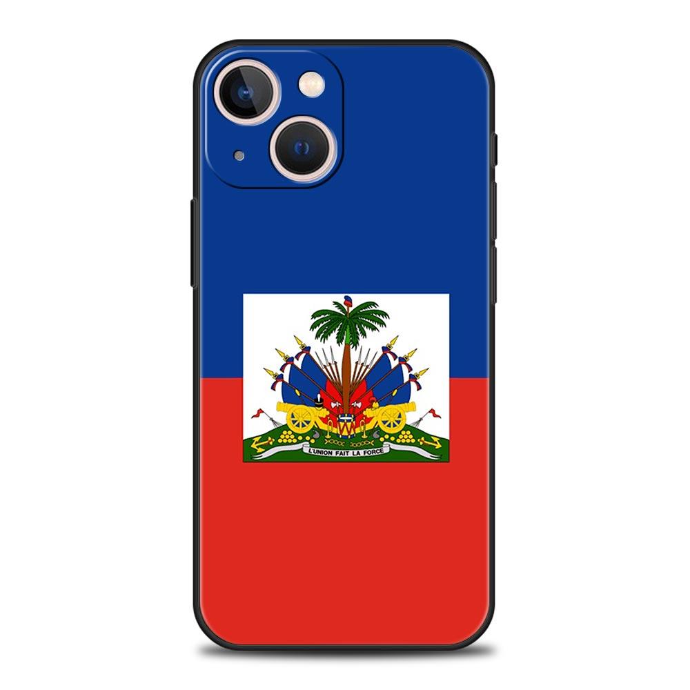 shipping Haiti Flag Phone Case For iPhone 17 16E 15 16 14 13 12 11 Pro Max 7 8 Plus Soft TPU Back Cover