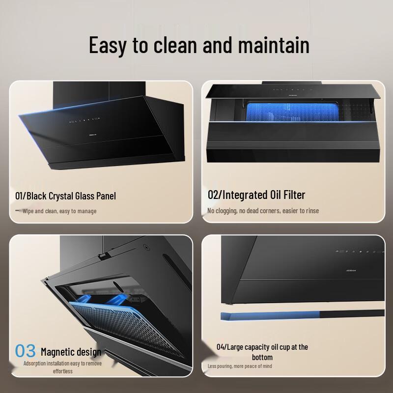Boss 23m³/min Side-Suction Range Hood with Wave Sensor Control CN plug (adapter included)