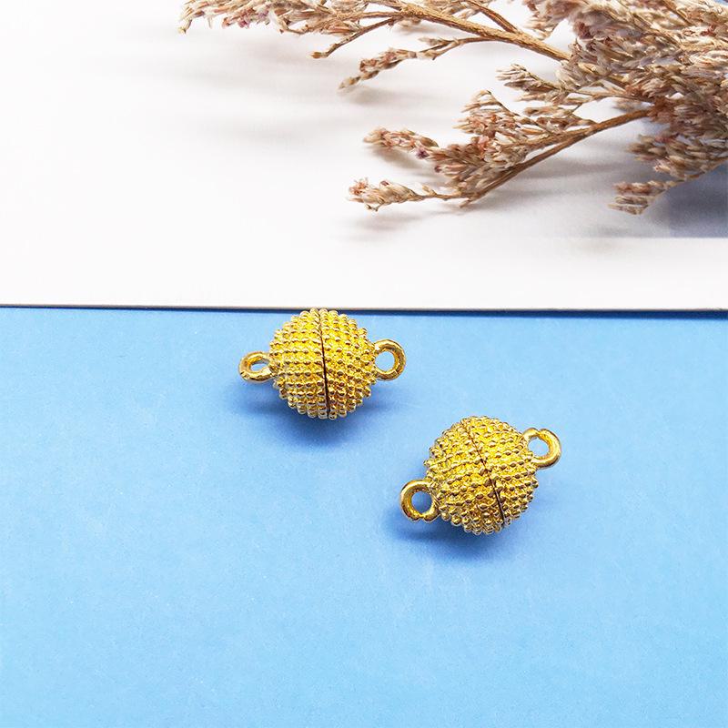 Золотая цилиндрическая магнитная пряжка для самодельных украшений ручной работы - пряжка для соединения ожерелья и браслета