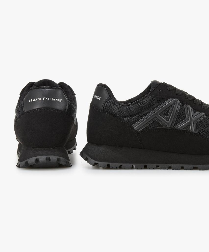 Женские сетчатые кроссовки Armani Exchange с тисненым логотипом _Черный_A425375506
