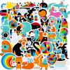 50 шт. Разноцветные наклейки с граффити животных, Милые мультяшные наклейки для ноутбука, Багажа и Декора