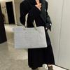 Хит продаж женские сумки Новые льняные сумки через плечо Большая вместимость однотонные модные повседневные портативные сумки-тоут