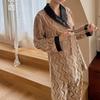 1 Роскошный халатный комплект в стиле лайт, новый осенний женский пижамный комплект, осенне-зимний комплект для дома из двух предметов с длинными рукавами