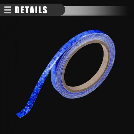 Reflective Tape Reflective Sheet 1cmx8m Durable Weather Resistant PVC Blue