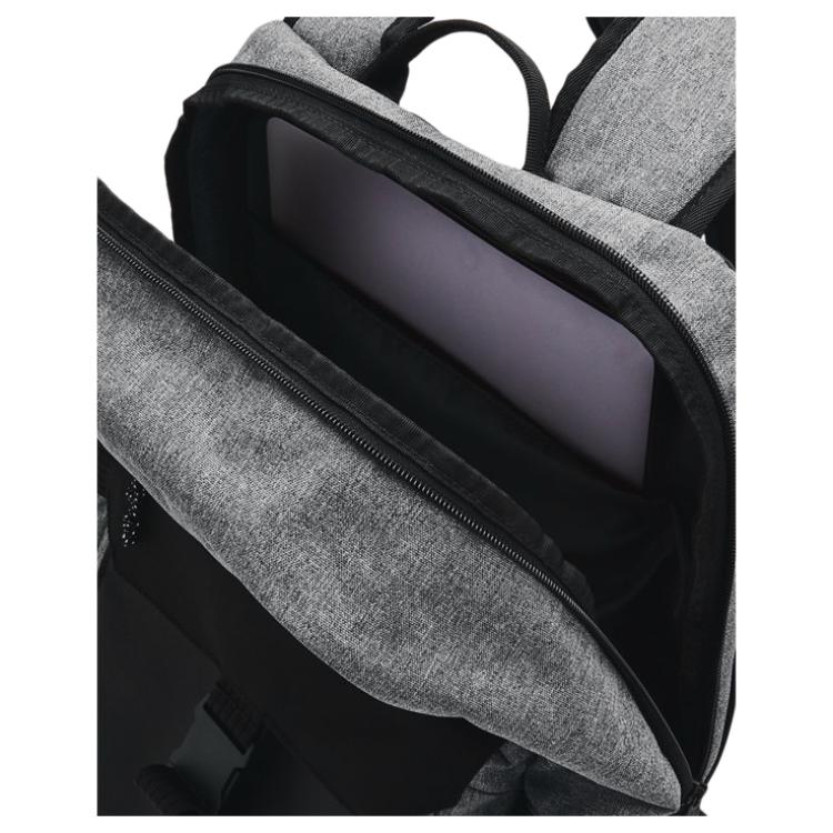 Under Armour 23L Versatile Durable Polyester Backpack Regular Men Backpacks Gray Black 1384462-025