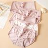 5Pcs Women Panties Cotton Briefs Lovely Print Underwear Seamless Panty Girls Cute Bow Underpants