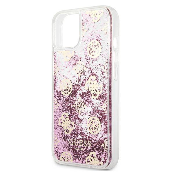 Etui do iPhone 13 mini Guess Liquid Glitter Różowe