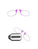Ultra-Thin Foldable Pince-Nez Reading Glasses with Keychain - Unisex Portable Card-Style Design