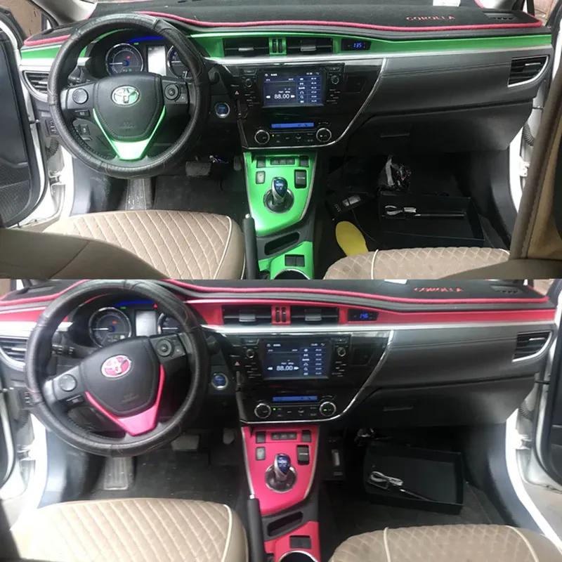 Углеродное волокно Для Toyota Corolla Altis 2014-2018 Автомобильная пленка Наклейки в салон Центральная консоль Панель переключения передач Приборная панель Панель стеклоподъемника