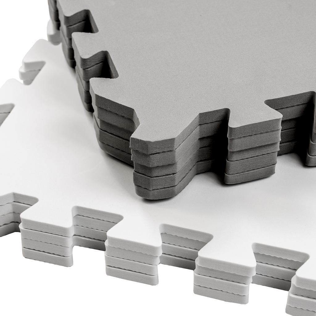 Foam puzzle mat for protective flooring for gym equipment