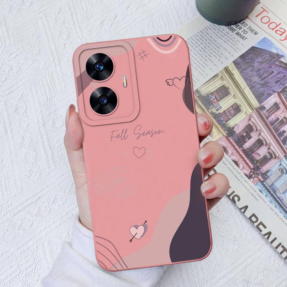 Чехол для телефона OPPO Realme C55 C35 C33 C31 Улучшенная защита камеры Жидкий силиконовый бампер Чехол для Realme C 55 35 33 31