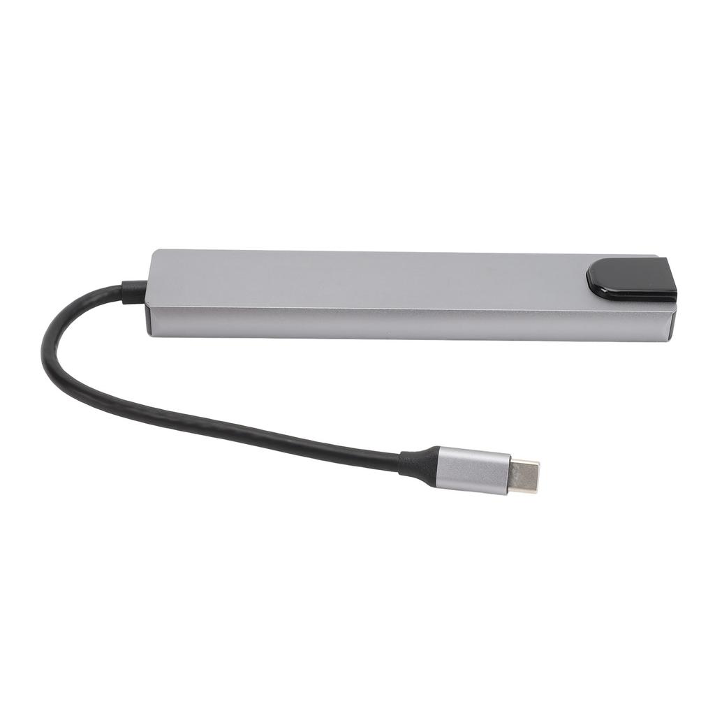 Хаб Type-C 8 в 1 4K HD Мультимедийный интерфейс USB 3.0 100 Мбит/с RJ45 87 Вт PD Многопортовый адаптер с