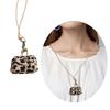 Retro Styles Hanging Neck Bag Pendant Necklace with Leather Materials for Earphones and Coin Portable and Sturdy