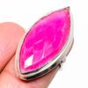 Ruby(Simulated) Gemstone Handmade 925 Sterling Silver Ring Size 6.5 O1A19