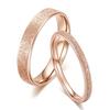 Glitter Matte Slim Band Titanium Steel Finger Ring Bridal Wedding Jewelry Gift