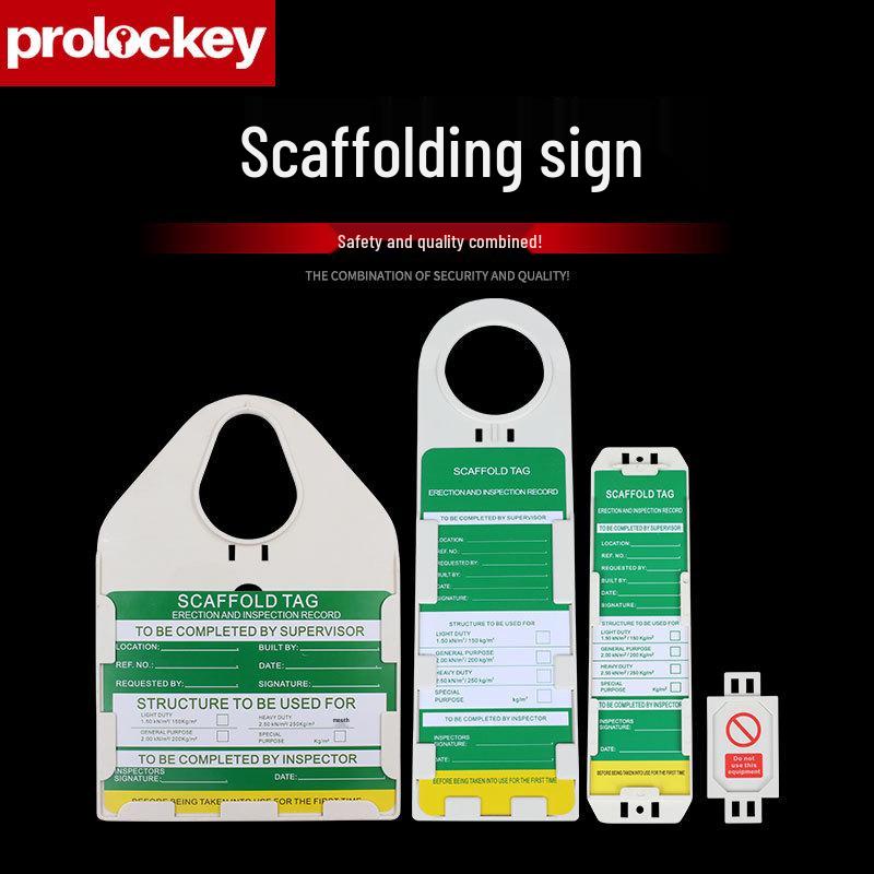 Бирка предупредительная для блокировки промышленной безопасности Prolockey для строительства, ПВХ, строительные леса