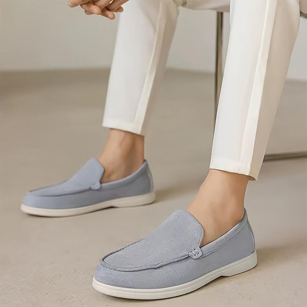 Модная мужская обувь на плоской подошве, Новая дышащая повседневная обувь, Модные замшевые туфли на плоской подошве, Уличная легкая нескользящая мужская обувь больших размеров