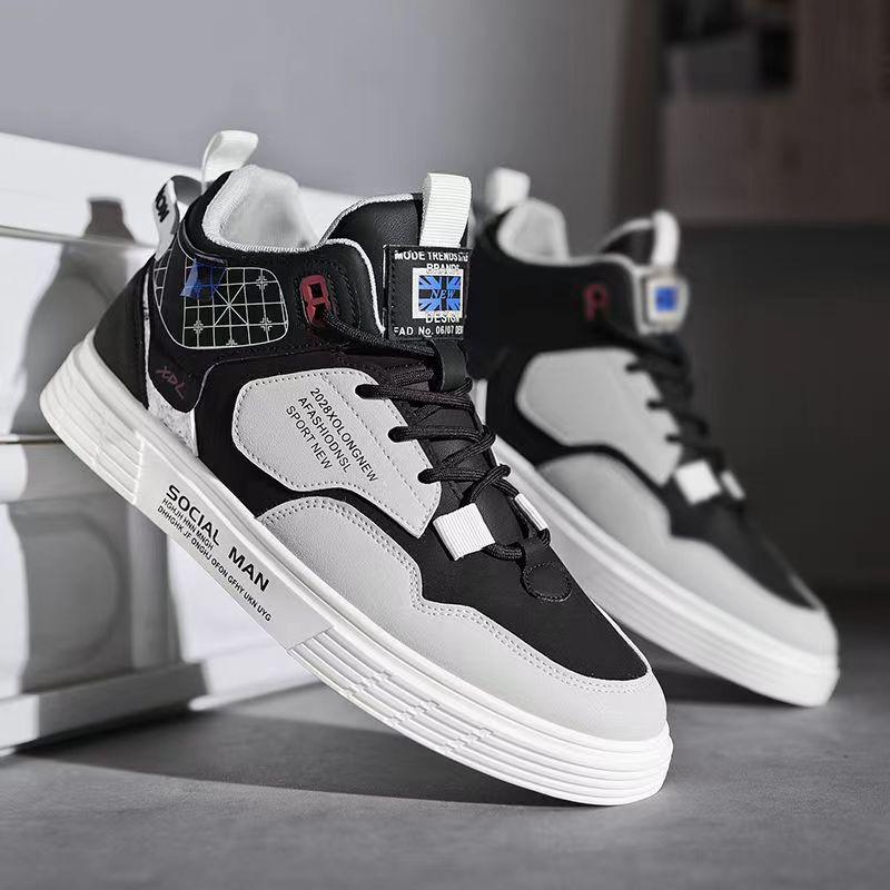 Mens Sneakers 2025 Student Men's Board Shoes Canvas High Cut Winter New Autumn Sports and Leisure Man Casual Shoe