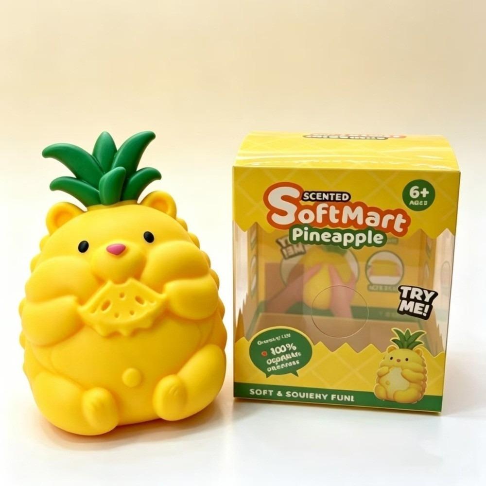 Мультяшная ананасовая мишка Squishy Игрушка 11 см TPR Медленный отскок Сжимаемая Мягкая Креативные Игрушки-антистресс Детские Подарки