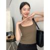 Basic One Cup Square Collar Autumn Winter Warm Small Vest Close To The Natural Inside with A Bottom Strap Underwear Woman