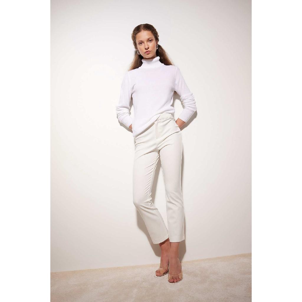 Regular Fit Soft Textured Turtleneck Basic Plain Knitwear Sweater H1651az24wn