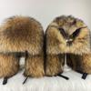 Yinxiyuan Men's Winter Raccoon Fur Earflap Hat - Natural Color