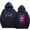 П!nk Розовый Певец Летний Карнавал 2024 Тур Новый 2024 принт Худи с Длинным Рукавом Уличная Одежда Мужчины Женщины Толстовка с Капюшоном Одежда