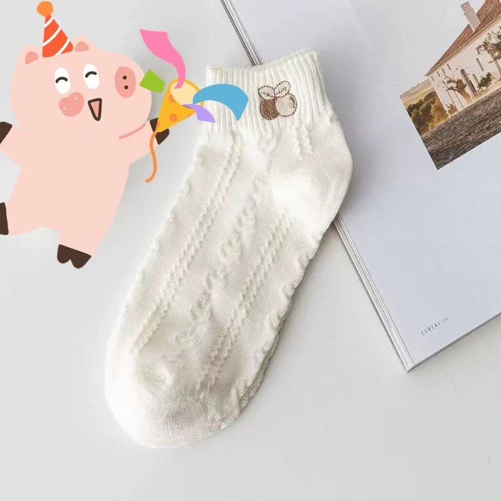 Women's Socks Soft Ankle Socks Cute Sports Socks Rainbow Cartoon Cotton Socks Adults